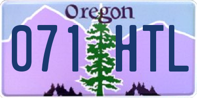 OR license plate 071HTL