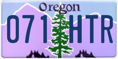 OR license plate 071HTR