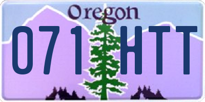 OR license plate 071HTT