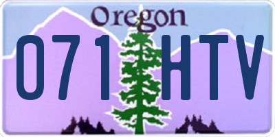 OR license plate 071HTV