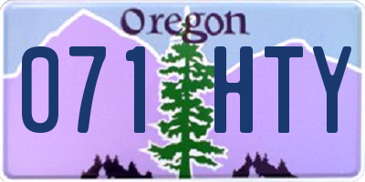 OR license plate 071HTY