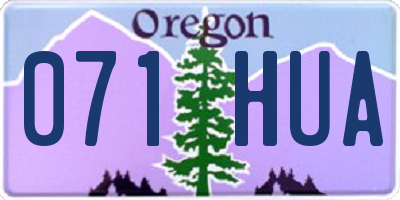 OR license plate 071HUA