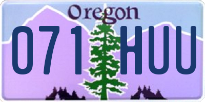 OR license plate 071HUU