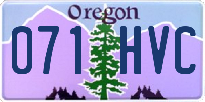 OR license plate 071HVC