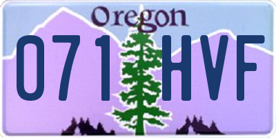 OR license plate 071HVF