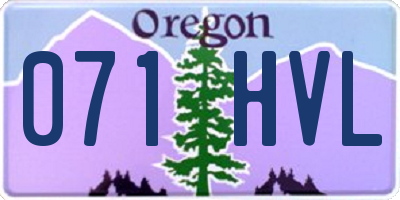OR license plate 071HVL
