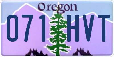 OR license plate 071HVT