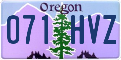OR license plate 071HVZ