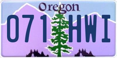 OR license plate 071HWI