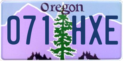 OR license plate 071HXE