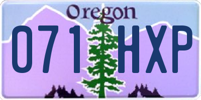 OR license plate 071HXP