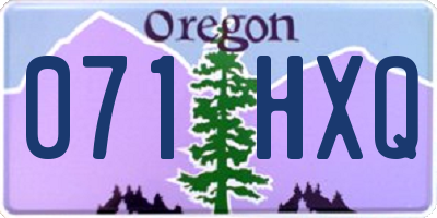 OR license plate 071HXQ