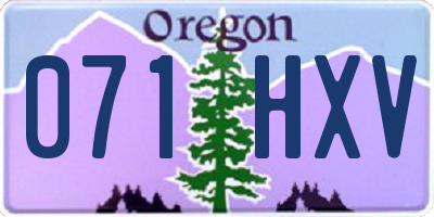 OR license plate 071HXV