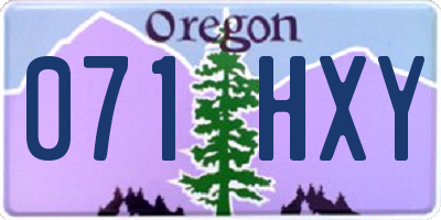 OR license plate 071HXY