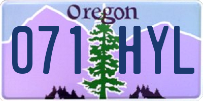 OR license plate 071HYL