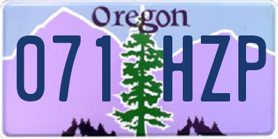 OR license plate 071HZP
