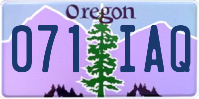 OR license plate 071IAQ