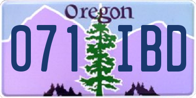 OR license plate 071IBD