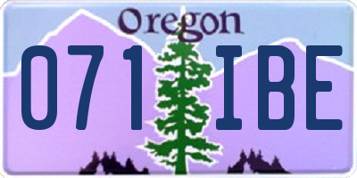 OR license plate 071IBE