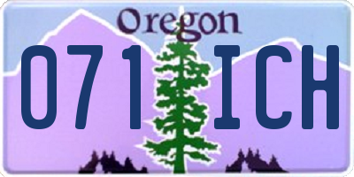 OR license plate 071ICH