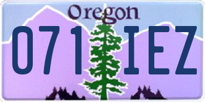 OR license plate 071IEZ