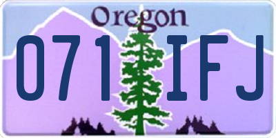 OR license plate 071IFJ