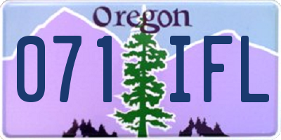 OR license plate 071IFL