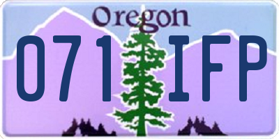 OR license plate 071IFP