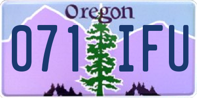 OR license plate 071IFU