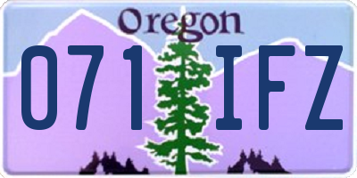 OR license plate 071IFZ