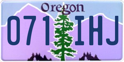 OR license plate 071IHJ