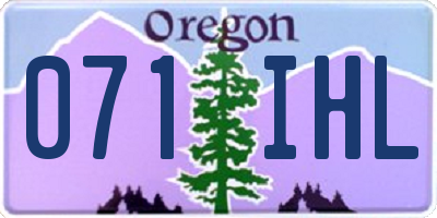OR license plate 071IHL