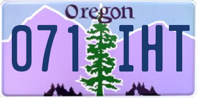 OR license plate 071IHT