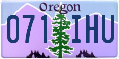 OR license plate 071IHU
