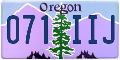 OR license plate 071IIJ