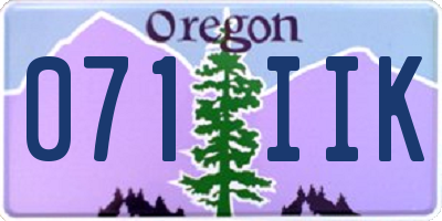 OR license plate 071IIK