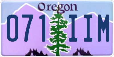 OR license plate 071IIM