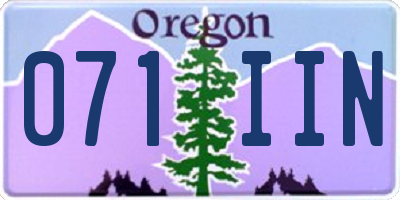 OR license plate 071IIN