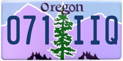 OR license plate 071IIQ