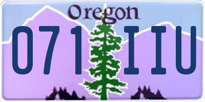 OR license plate 071IIU