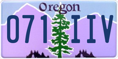 OR license plate 071IIV