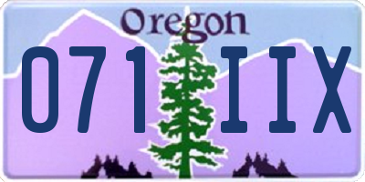 OR license plate 071IIX