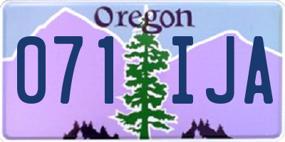 OR license plate 071IJA