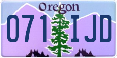 OR license plate 071IJD