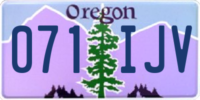 OR license plate 071IJV