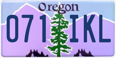 OR license plate 071IKL