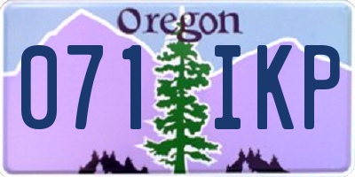 OR license plate 071IKP