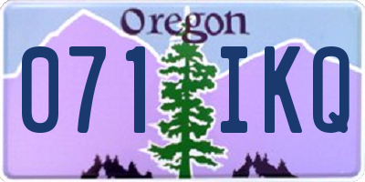 OR license plate 071IKQ