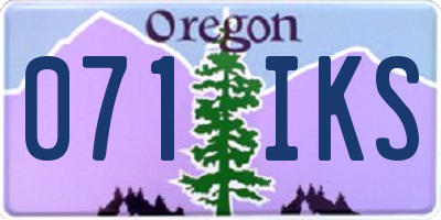OR license plate 071IKS