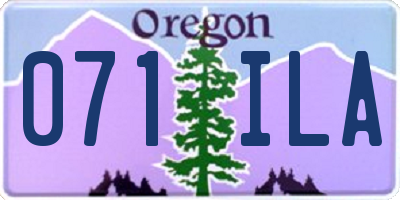 OR license plate 071ILA